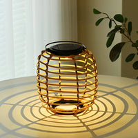 Byron Rattan Solar Lantern — Woven Garden & Lawn Light