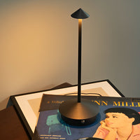 Pina Mushroom Cordless Table Lamp — 30 cm Aluminium Touch Dim