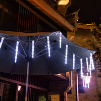 Solar Icicle Lights — Outdoor LED String with Timer