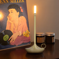 Candle Wick Cordless Table Lamp — 25 cm Metal, Touch Dimming