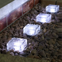 CrystalGlow | Elegant Modern Solar Outdoor Ice Cube Step Lights 11