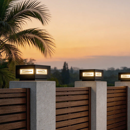 IllumiCube | Modern Elegant Solar LED Pillar Light for Outdoor Spaces 0