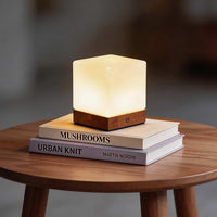LuminaCube | Elegant Cordless LED Table Lamp with Natural Wood Base 2