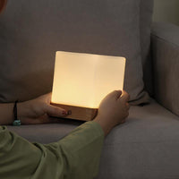 LuminaCube | Elegant Cordless LED Table Lamp with Natural Wood Base 6