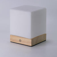 LuminaCube | Elegant Cordless LED Table Lamp with Natural Wood Base 8