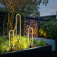 Luminara | Elegant Modern Oval Ring LED Solar Courtyard Lamp 2
