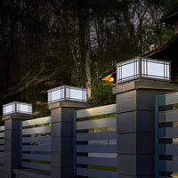 Luminara | Elegant Vintage Waterproof LED Square Pillar Light 4