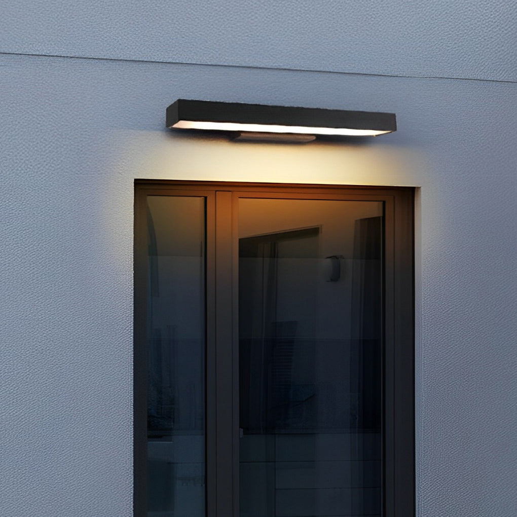 Motion Sensor Linear Outdoor Wall Light — Stainless Steel IP65