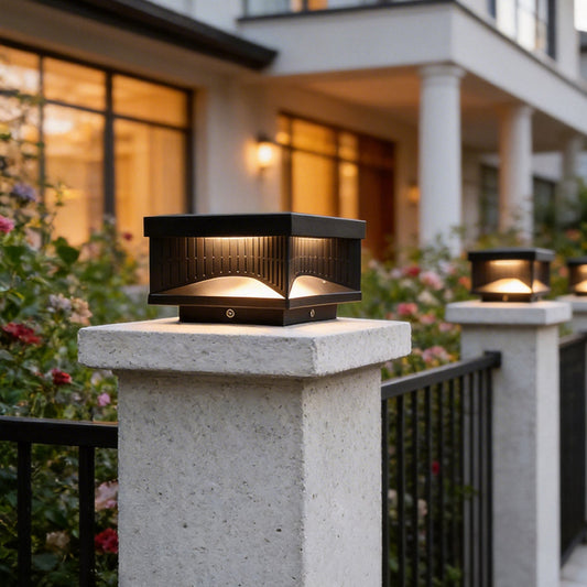 Luminara | Sleek Modern Square Outdoor Pillar LED Light Fixture 3