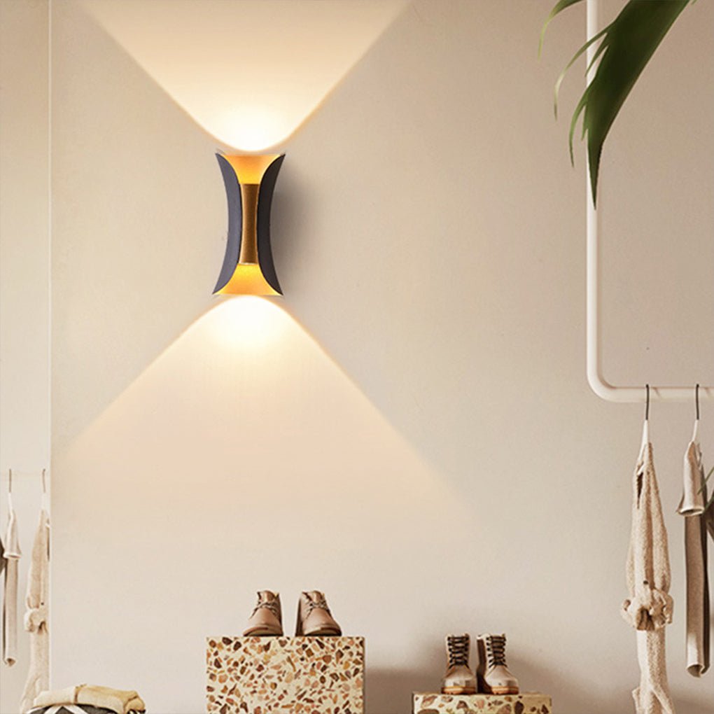 Luminara | Curved LED Up-Down Outdoor Wall Light, IP54