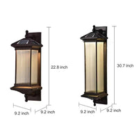 Lumosphere | Elegant Striped Glass Solar Outdoor Wall Light 7
