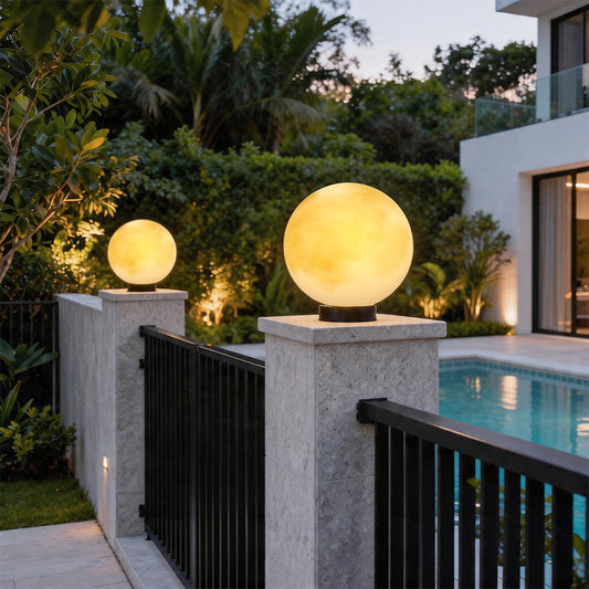 Lunara | Elegant Modern Waterproof LED Moon Pillar Light 5