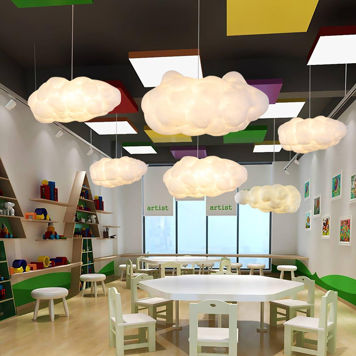 NimbusGlow | Modern Elegant Cloud Pendant Light Fixture for Soft Illumination