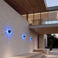 PetalGlow | Vibrant Adjustable Solar Outdoor Wall Light Fixture 3