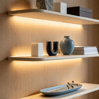 Under Cabinet LED Strip Light 4 Pack - Black Aluminium 12V