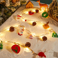 Christmas String Lights — Hanging LED Ornament Set, Two-Pack