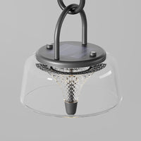 Solar Outdoor Pendant Light Clear Acrylic Hanging Lamp