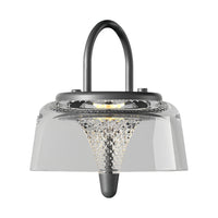 Solar Outdoor Pendant Light Clear Acrylic Hanging Lamp