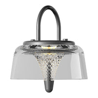 Solar Outdoor Pendant Light Clear Acrylic Hanging Lamp
