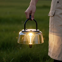 Solar Outdoor Pendant Light Clear Acrylic Hanging Lamp