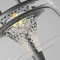 Solar Outdoor Pendant Light Clear Acrylic Hanging Lamp