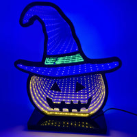 Halloween Pumpkin Light — Witch Hat Acrylic LED Lamp