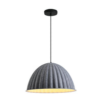 Felt Pumpkin Pendant Light - Acoustic PET Dome 35-77cm
