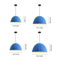 Felt Pumpkin Pendant Light - Acoustic PET Dome 35-77cm