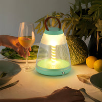 Portable Table Lamp — Cordless Spiral LED, USB Rechargeable