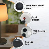 Alfresco Solar Table Lamp — Cordless LED with Remote