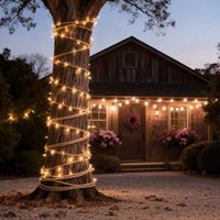 Hemp Rope Patio String Lights — Solar LED, 5m or 10m