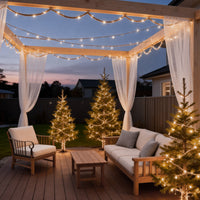 Hemp Rope Patio String Lights — Solar LED, 5m or 10m