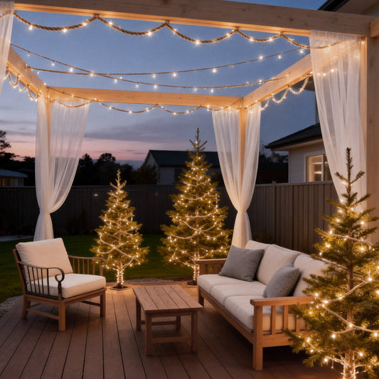 Hemp Rope Patio String Lights — Solar LED, 5m or 10m