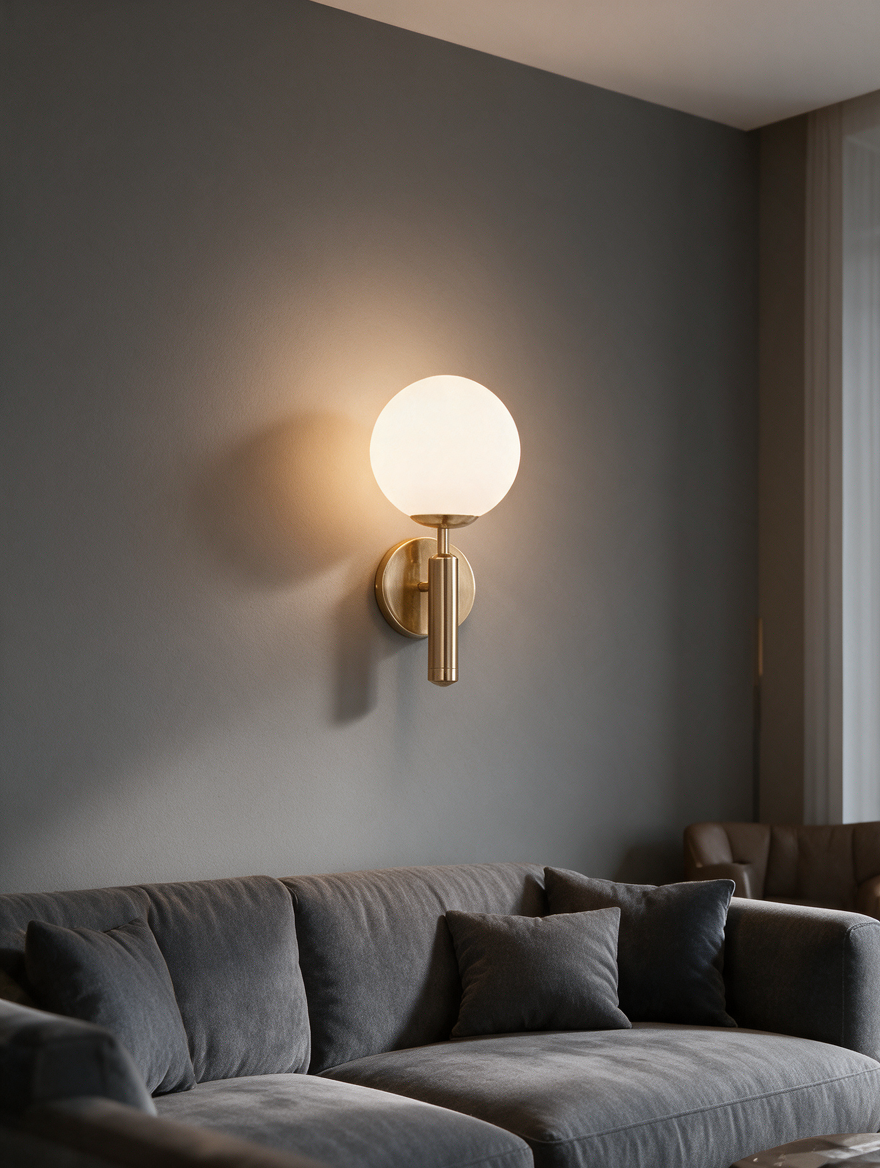 Orbelle | Modern Glass Ball Wall Sconce Lighting Fixture