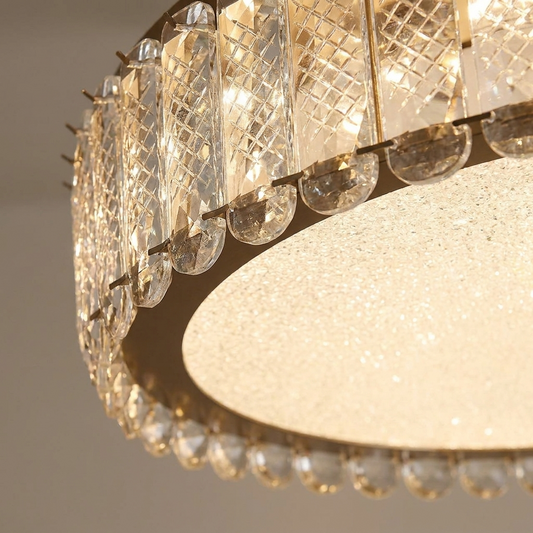 Luminara Crystal LED Flush Mount Ceiling Light — close-up detail
