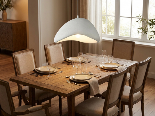 WabiSabiGlow Organic Resin Pendant Chandelier — in-use