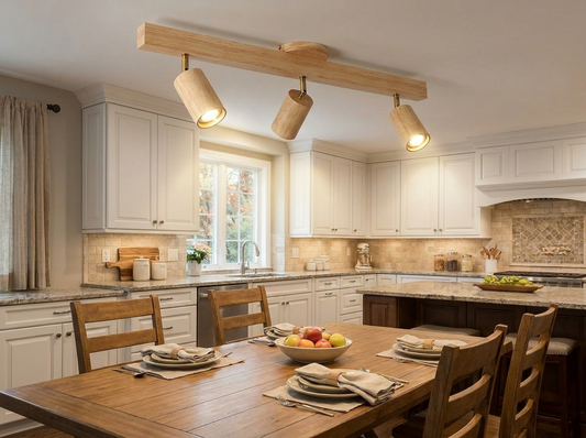 TimberGlow Wooden Ceiling Kitchen Spotlight — in-use
