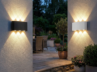 LumiGuard Waterproof Outdoor Wall Sconce — lifestyle