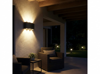 LumiGuard Waterproof Outdoor Wall Sconce — in-use