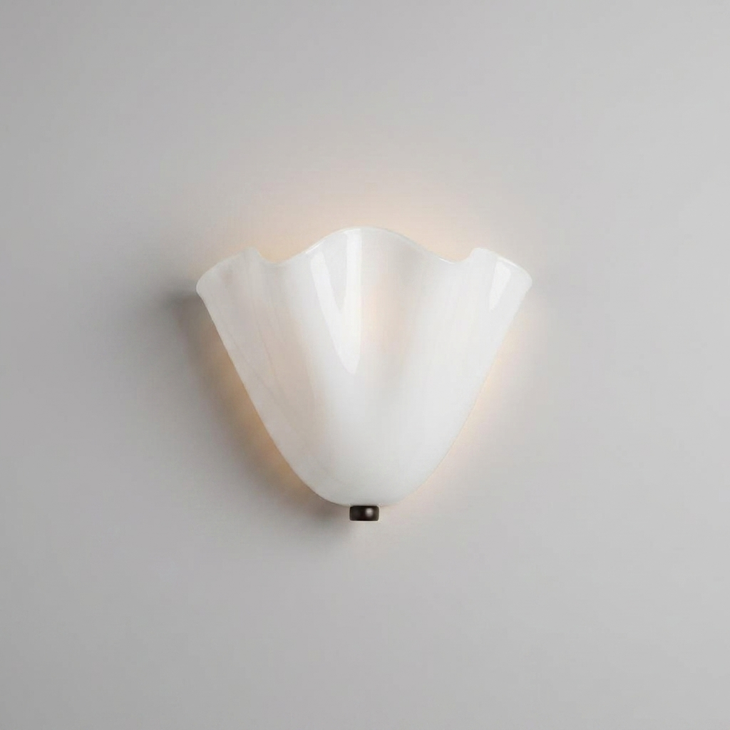 AquaShell | Elegant Vintage Glass Wall Sconce Lighting for Cozy Ambiance