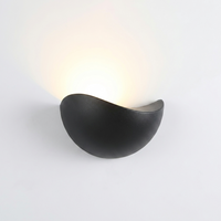 Luminara Modern Minimalist Outdoor Wall Sconce — Black finish