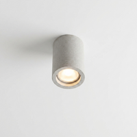 Cemento | Modern Minimalist Round LED Flush Mount Ceiling Light Fixture — Low angle