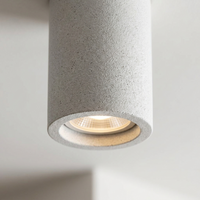 Cemento | Modern Minimalist Round LED Flush Mount Ceiling Light Fixture — Close-up detail