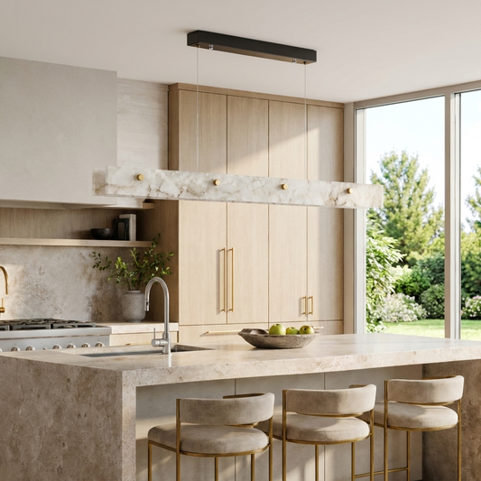 MarbleGlow | Elegant Adjustable Kitchen Pendant Lighting Fixture — Lifestyle