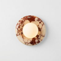 MarbleGlow | Elegant Modern Red Marble Wall Sconce Lighting Fixture — Hero