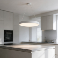 Modern Round Pendant Light — White