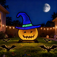 Halloween Pumpkin Light — Witch Hat Acrylic LED Lamp