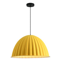Felt Pumpkin Pendant Light - Acoustic PET Dome 35-77cm