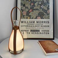 Bottle Glass Table Lamp — Cordless Rechargeable Mid-Century LED