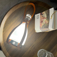 Bottle Glass Table Lamp — Cordless Rechargeable Mid-Century LED